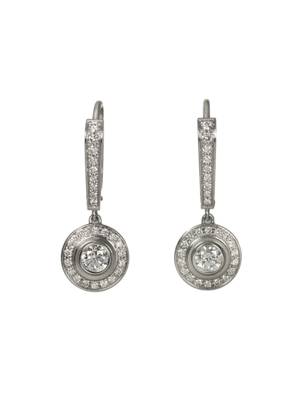 Cartier D'amour Diamond Earrings 18k White Gold 750 Diamants Legers d'Amour